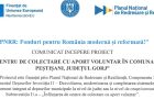 Comunicat începere proiect – CENTRU DE COLECTARE CU APORT VOLUNTAR ÎN COMUNA PEȘTIȘANI, JUDEȚUL GORJ